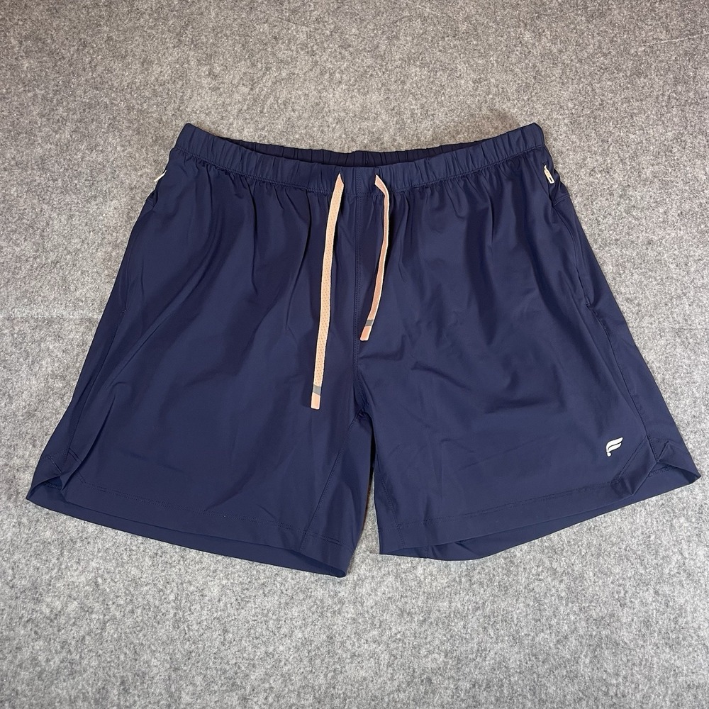Fabletics Shorts Mens L The One Navy Blue 7" Lined Athletic Workout Gym